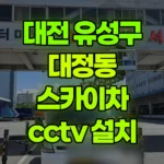 대전 유성구 대정동 스카이차 CCTV 설치 현장 사진
