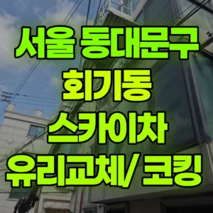 서울 동대문구 스카이차 유리교체/ 코킹  2시간 후기