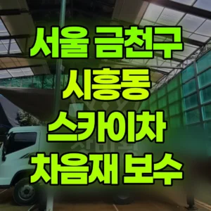 서울 금천구 스카이차 차음재 보수 2시간 비용
