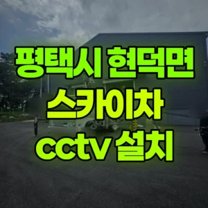 경기 평택시 스카이차 cctv 설치 반나절 후기