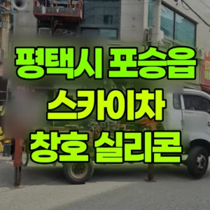 경기 평택시 스카이차 창호-실리콘작업 반나절 후기