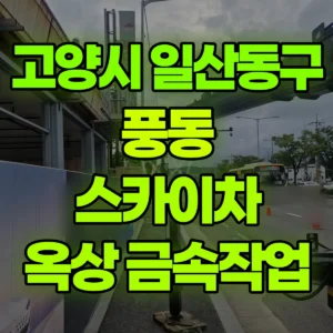 경기 고양시 스카이차 1층 옥상 금속작업 일대 비용