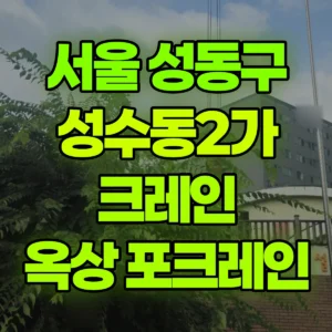 서울 성동구 25톤 맹꽁이 크레인 포크레인035 3층옥상으로 올림 일대 비용