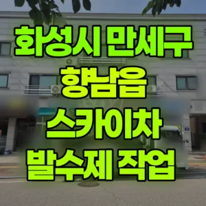 경기 화성시 스카이차 발수제 작업  1시간 후기