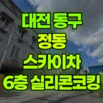 대전 동구 정동 스카이차 6층 실리콘코킹 현장 사진