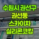 경기 수원시 권선구 권선동 스카이차 실리콘코킹 현장 사진