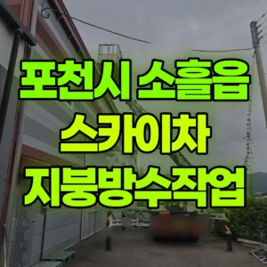 경기 포천시 스카이차 지붕방수작업 일대 비용