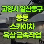 경기 고양시 일산동구 풍동 스카이차 1층 옥상 금속작업 현장 사진