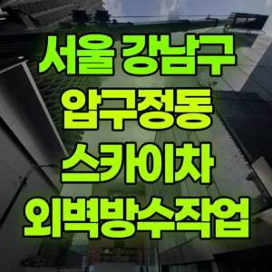서울 강남구 스카이차 외벽방수작업 2일 후기