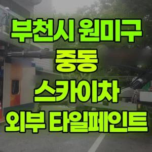 경기 부천시 스카이차 페인트 /외부타일 반나절 후기