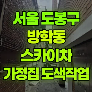 서울 도봉구 스카이차 가정집 도색작업 일대 후기