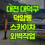 대전 대덕구 덕암동 스카이차 외벽작업 현장 사진