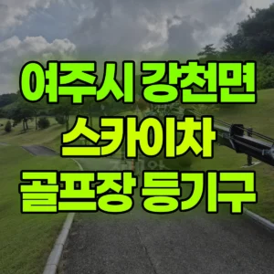 경기 여주시 스카이차 골프장 등기구 일대 비용