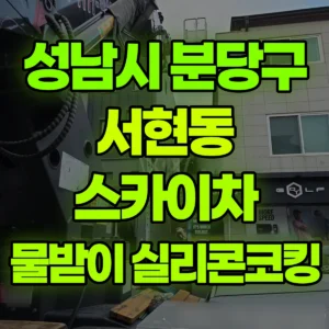 경기 성남시 스카이차 물받이수리/실리콘코킹 반나절 후기