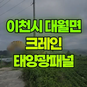 경기 이천시 16톤 맹꽁이 크레인 태양광패널 반나절 비용