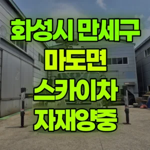 경기 화성시 스카이차 자재양중 반나절 후기