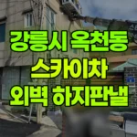 강원 강릉시 옥천동 스카이차 외벽 하지판낼 현장 사진