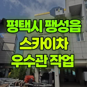 경기 평택시 스카이차 우수관 작업  반나절 후기