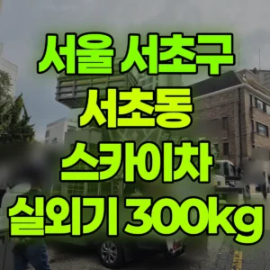 서울 서초구 스카이차 2층 실외기-300kg내림 1시간 비용