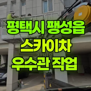 경기 평택시 스카이차 우수관 작업  반나절 비용