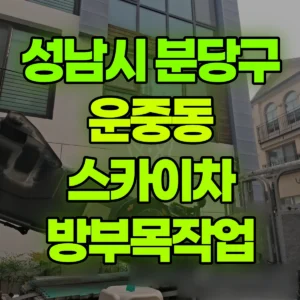 경기 성남시 스카이차 방부목작업 일대 비용