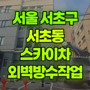 서울 서초구 스카이차 외벽방수작업 일대 비용