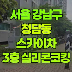 서울 강남구 스카이차 3층 실리콘코킹 반나절 비용