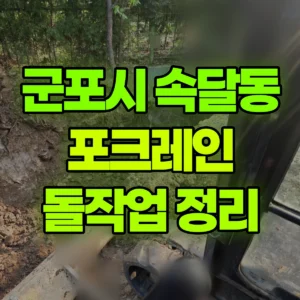 경기 군포시 02궤도(LC) 포크레인(굴착기) 돌작업/주변정리 일대 후기