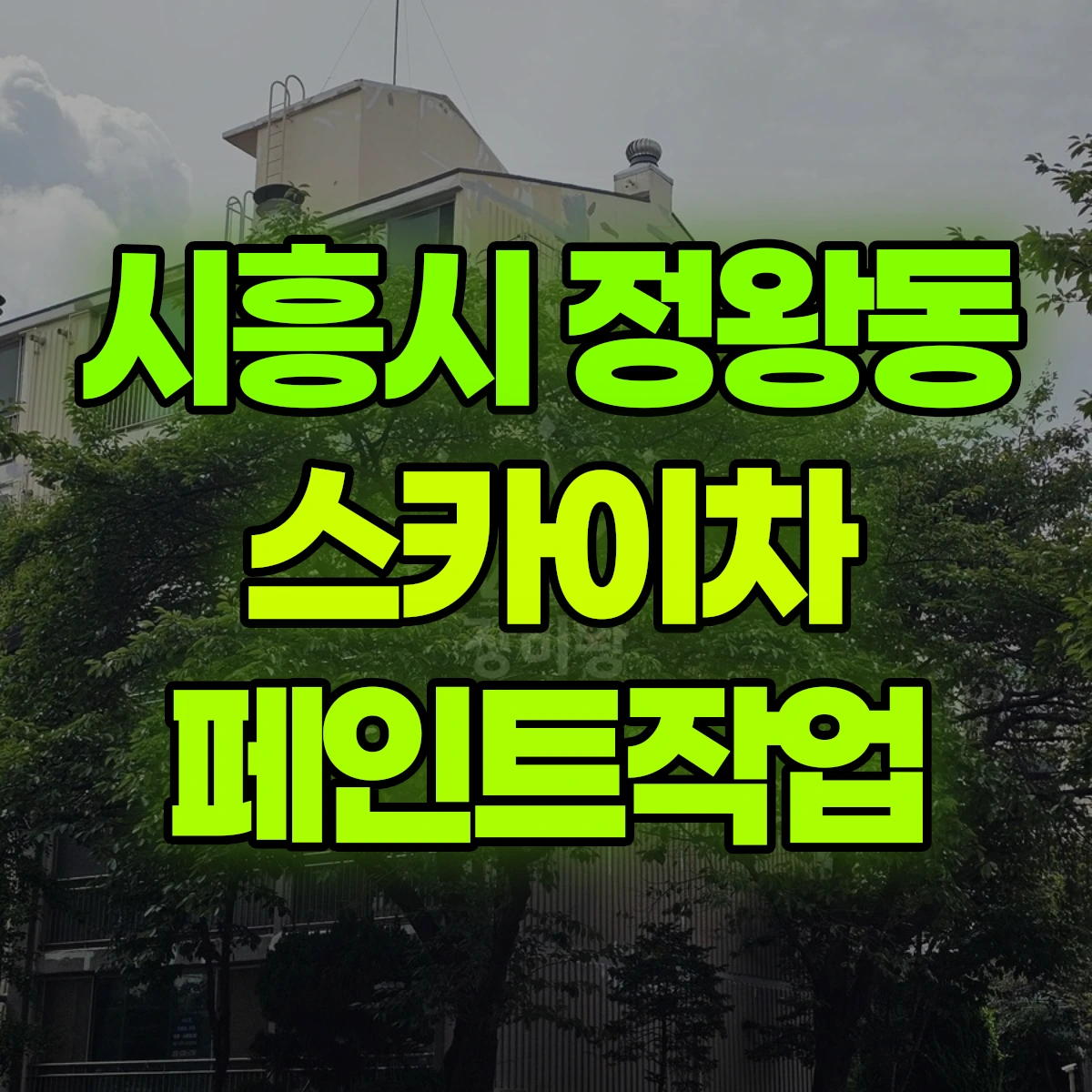 시흥시 정왕동 스카이차 페인트작업 비용