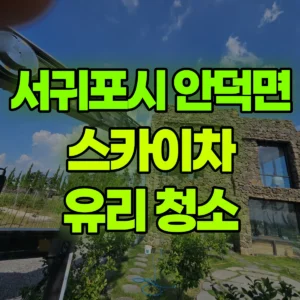 제주 서귀포시 스카이차 2층건물 인력수송/ 1~2층 유리청소 일대 비용