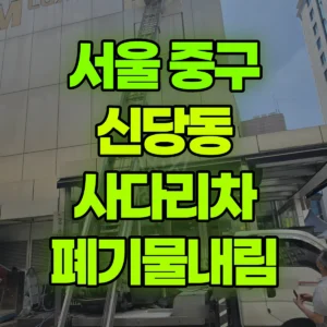서울 중구 1.2톤 사다리차 폐기물내림 반나절 비용