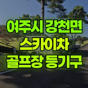 경기 여주시 스카이차 골프장 등기구 4일 후기