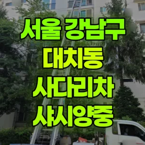 서울 강남구 1톤 사다리차 샤시양중 1시간 후기