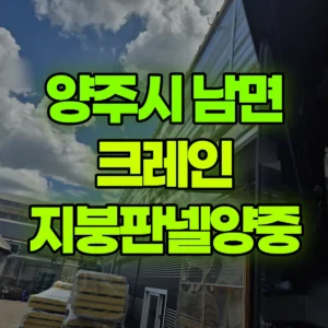 경기 양주시 25톤 맹꽁이 크레인 지붕판넬양중 반나절 비용