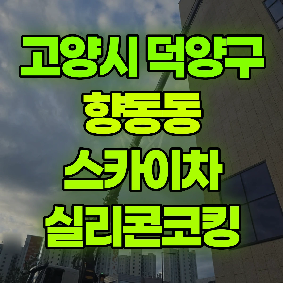 고양시 덕양구 향동동 스카이차 실리콘코킹 비용