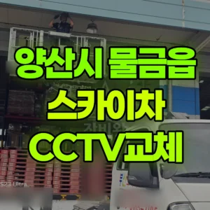 경남 양산시 스카이차 CCTV교체 1시간 후기