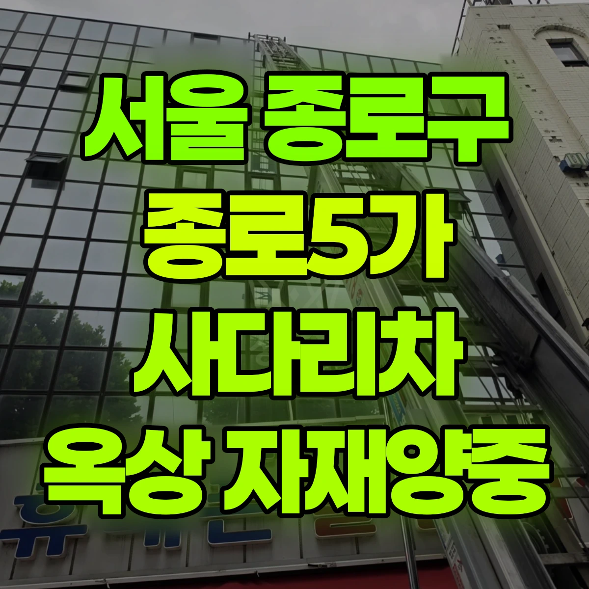 서울 종로구 종로5가 사다리차 옥상 자재양중 비용