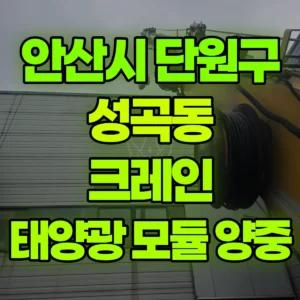 경기 안산시 5톤 카고크레인 옥상 태양광 모듈 양중 반나절 후기