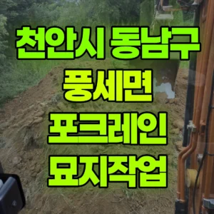 충남 천안시 미니035 포크레인(굴착기) 묘지작업 반나절 후기