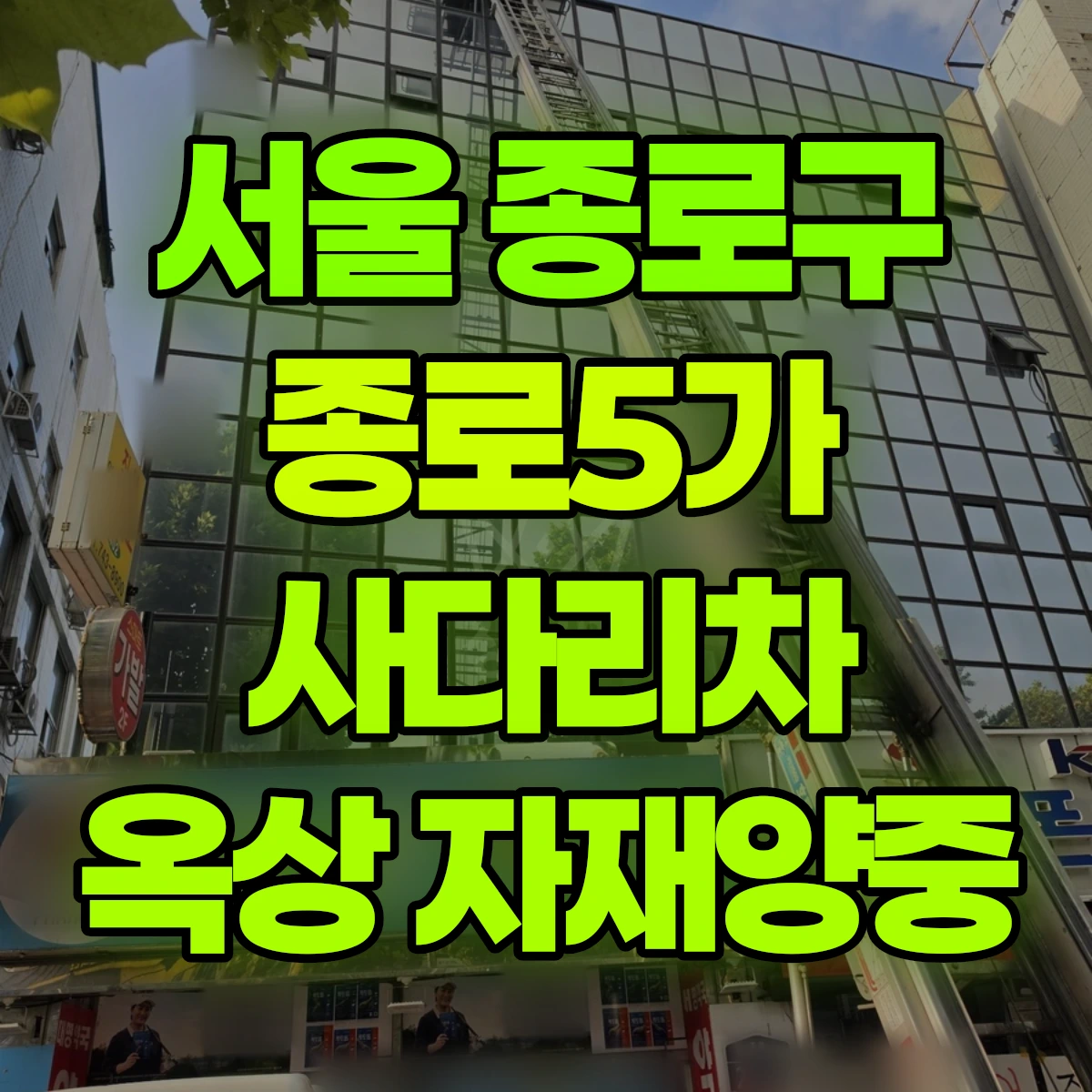 서울 종로구 종로5가 사다리차 옥상 자재양중 비용