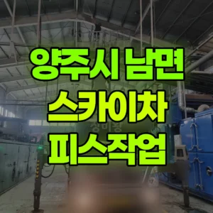 경기 양주시 스카이차 피스작업 일대 후기