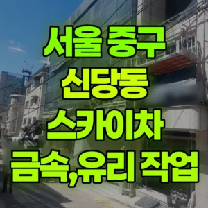 서울 중구 스카이차 금속,유리 작업 일대 후기