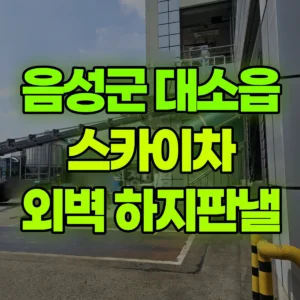충북 음성군 스카이차 외벽 하지판낼 5일 후기