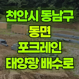 충남 천안시 06바퀴(W) 포크레인(굴착기) 태양광 자재 하역 및 소운반, 배수로 작업  일대 비용