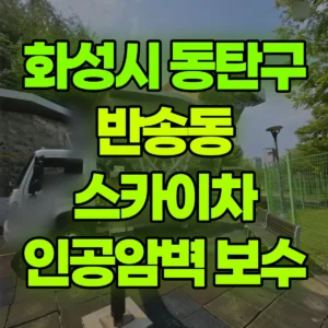 경기 화성시 스카이차 인공암벽 보수 1시간 후기