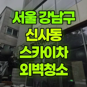 서울 강남구 스카이차 외벽청소 반나절 후기