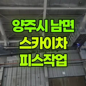 경기 양주시 스카이차 피스작업 2일 비용