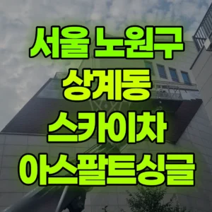 서울 노원구 스카이차 아스팔트싱글작업 반나절 비용