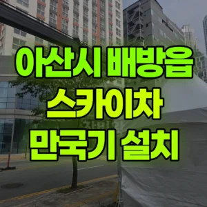충남 아산시 스카이차 만국기 설치 일대 후기