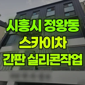 경기 시흥시 스카이차 3층 간판 실리콘작업 반나절 비용